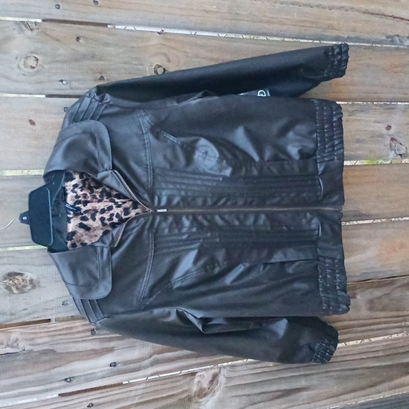 New Directions women's Faux leather lined brown jacket size 1X - Picture 1 of 14